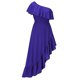 thumbnail image 3 of Faldas largas Vestido largo bohemio para mujer, volantes asimétricos, vestido maxi informal, Vestidos (azul S) Ygjytge Azul T S para Mujer, 3 of 8