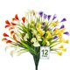 thumbnail image 1 of Husfou - Flores artificiales de cala, plantas artificiales decorativas, macetas colgantes falsas para porche, decoración para el hogar y exteriores, paquete de 12, 1 of 6