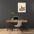 thumbnail image 3 of Fab Funky 20x24 White Modern Wood Framed Museum Art Print Titled - Labrador with Red Birds, 3 of 4