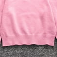 thumbnail image 6 of Riecok Long Sleeve Sweater Kids Crewneck Pullover Stripe Little Boys Girls Fall Winter Clothes Pink 3 Years, 6 of 7