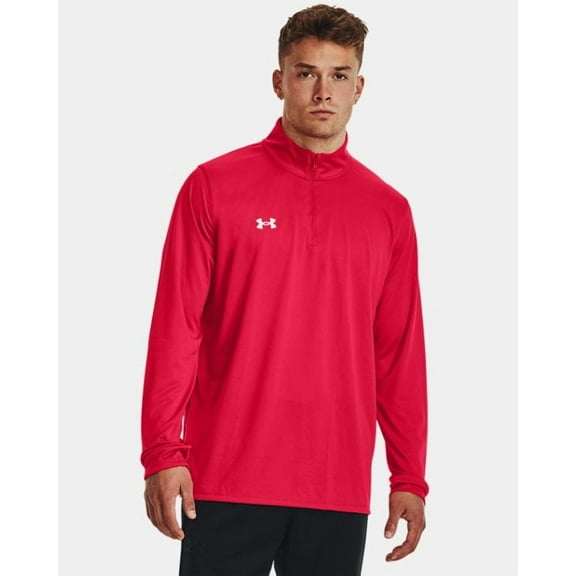 Under Armour 1376844 Men's Team Tech Quarter-Zip - Red White