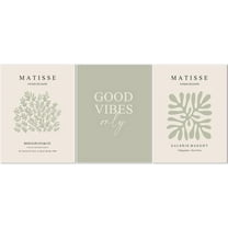 Picasso Matisse Canvas Wall Art – Blue Abstract Line Poster Wall Decor Paintings Prints, Modern Minimalist Pictures Aesthetic Home Decor for Living Room Bedroom Office（Only canvas）