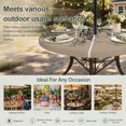 thumbnail image 6 of Round Outdoor Tablecloth with Umbrella Hole and Zipper, Brown Black Branches Tablecloth with Elastic Waterproof, Botanical Dead Tree Birds Patio Table Covers for 31" - 35" Picnic Pool Tables, 6 of 9