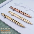 thumbnail image 6 of 3Pack Bolt Action Pen Set, Hexagonal Solid Brass Pocket Pen with 30 Ballpoint Refills C, 6 of 7