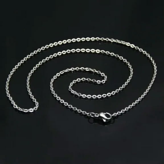 100pcs wholesale in bulk on sale women's stainless steel silver tone necklaces