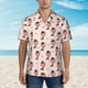 thumbnail image 2 of Balery Dachshund Dog Heart Camisas hawaianas de manga corta para hombre, camisas playeras de corte holgado, camisas de vacaciones con botones,Small, 2 of 7