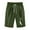 Olive Green, variant on WREESH Womens Summer Shorts Printed Five Points Plus Size Cotton Linen Shorts Casual Shorts Olive Green