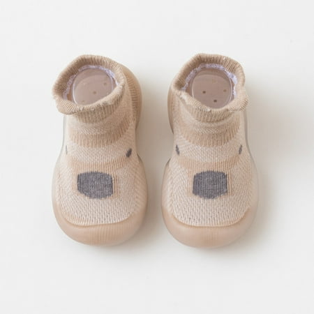 

Linfrsh Wide Toddler Shoes Baby Sneakers Baby Boys Girls Sneakers Toddler Anti-Slip Rubber Sole Shoes Khaki 0-6 Months