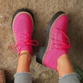 thumbnail image 3 of Rokment Womens Mesh Slip on Socks Oxfords Breathable Fashionable Platform Chunky Lug Sole Mid Heel High Top Fashion Sneakers Walking Dress Shoes C Size 6, 3 of 9