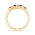 thumbnail image 2 of ANGARA Natural 0.24 Ct. Amethyst with Diamond Classic Ring in 14K Yellow Gold for Women (Ring Size: 8), 2 of 9