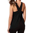 thumbnail image 1 of Women Sleeveless U Neck Solid Color Cross Back Sporty Vest, 1 of 4