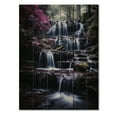 thumbnail image 3 of Designart "The Shrouded Majesty of a Waterfall" Landscapes Print on Natural Pine Wood, 3 of 5