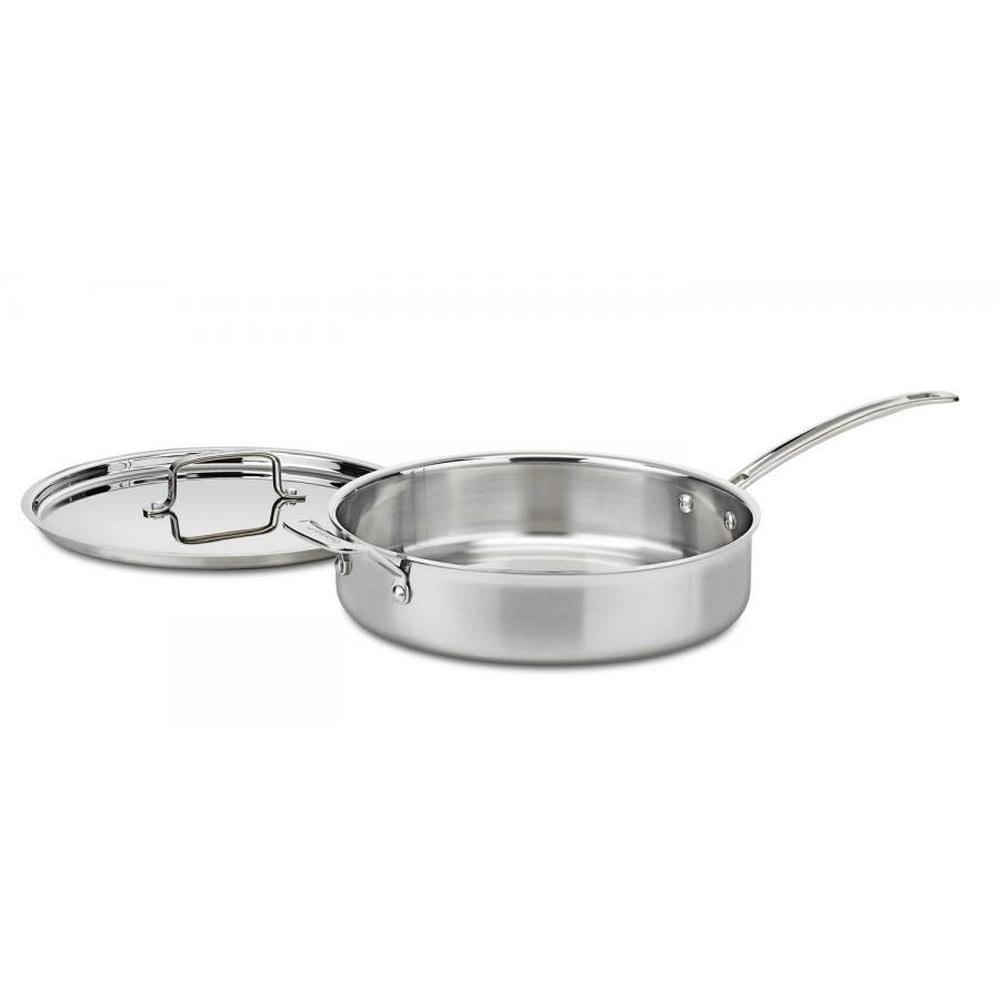 Cuisinart Multiclad Pro Tri-Ply Stainless Steel 5.5 Qt. Sauté Pan W Cuisinart Stainless Steel 5.5 Quart Saute Pan