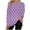 Purple, variant on Crewneck Sweatshirts for Women Polka Dots Printed Cute Pullover Long Sleeve Tops Side Split Trendy Outfit (2XL, Purple)