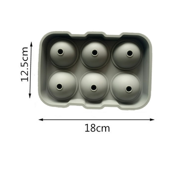 Round Ice Cube Mold, Easy Release Silicone Ice Cube Tray with Lid Ice Ball  Maker for Cocktails, Bourbon - grey