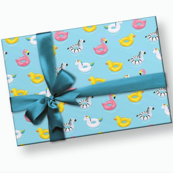 Pool Float Gift Wrap