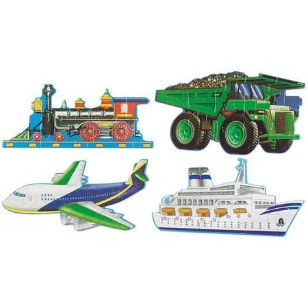 - Melissa & Doug Going Places Vehicles Floor Puzzles (4 puzzles, 12 pcs each)