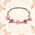 thumbnail image 2 of Baberdicy Flower Crown Headband for Women & Girls, Festival Hair Accessory for Wedding, Photo Shoot, Party Pink Universal Fit, 2 of 3