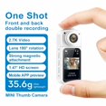 thumbnail image 6 of Motorcycle Mini Recorder 2.7K Finger Action Camera Lightweight POV With Magnetic Belt 1.47 inch IPS Screen Vlog Cam, 6 of 9