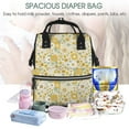 thumbnail image 4 of Yiaed Cute Sunflower Print Multi-Function Travel Backpack Nappy Bags, Nursing Bag, Fashion Mummy, Roomy Waterproof for Baby Care, Stylish and Durable, 4 of 5