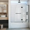 thumbnail image 4 of DreamLine Aqua 48 in. W x 58 in. H Frameless Hinged Tub Door in Satin Black, 4 of 8