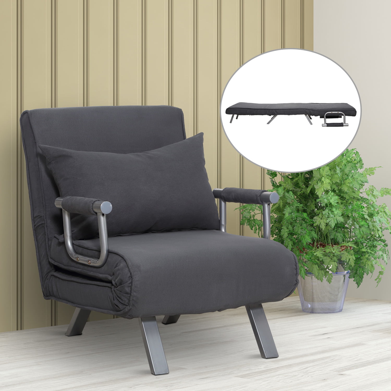 Adjustable Folding Convertible Single, Homhum Convertible Sofa Bed Sleeper Chair