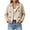 Beige-AnuYalue's winter jackets, variant on Womens Cropped Wool Blend Pea Coat Notched Lapel Jackets Fall Winter Long Sleeve Outerwear Double Breasted,Side Pockets