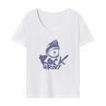 thumbnail image 1 of Camiseta para Mujer Verano Elegante Camisa con Cuello Redondo para Mujer para Playa Camping Senderismo SG, 1 of 7