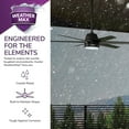 thumbnail image 3 of Hunter 60 inch Outdoor or Indoor Ceiling Fan with LED Light - Black Ceiling Fan with Wall Control, For Patio, Garage, or Porch, Quiet, Standard Mount, 6 Blades - Skysail 51875, Matte Black, 3 of 18