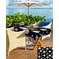 thumbnail image 4 of Blue Coastal Christmas Outdoor Tablecloth - 60x102 Inch Rectangle Dining Table Cover, Xmas Balls Starfish Black Waterproof Outdoor Table Cloth with Umbrella Hole & Zipper for Picnic/Patio, 4 of 5