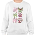 thumbnail image 2 of Puppy Ho Ho Ho Sweatshirt Unisex Medium White, 2 of 5