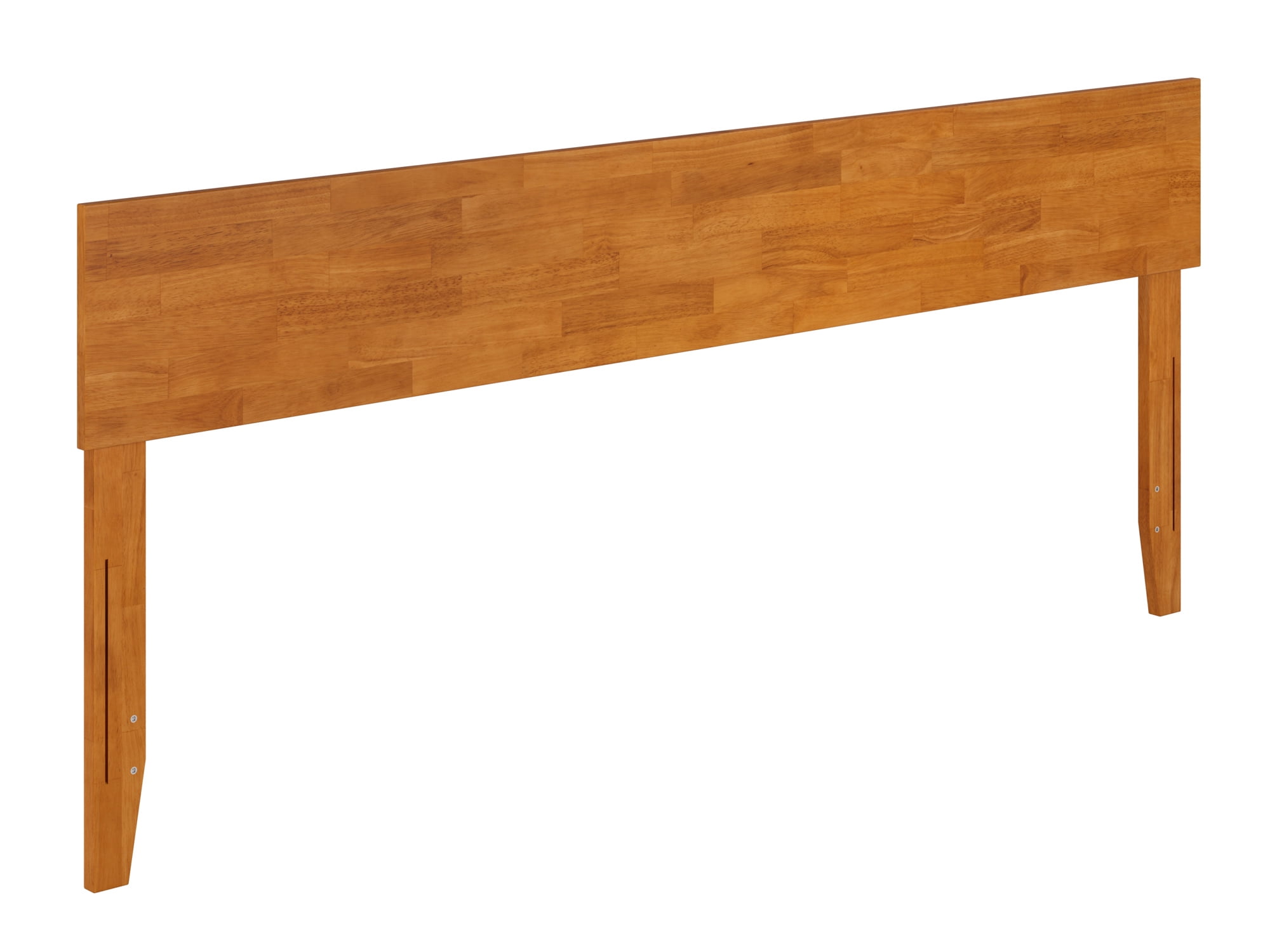 AFI Orlando King Modern Solid Wood Panel Headboard with Attachable Charger, Light Toffee