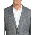 thumbnail image 4 of Lands' End Men's Grey and Evening Blue Tricolor Check Sport Coat, 4 of 5
