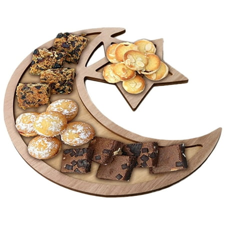 

Harupink Pastry Serving Tray Eid Mubarak Ramadan Table Decor Eid Ramadan Pastry Serving Tray Exquisite Dessert Tray for Home Festival Gatherings