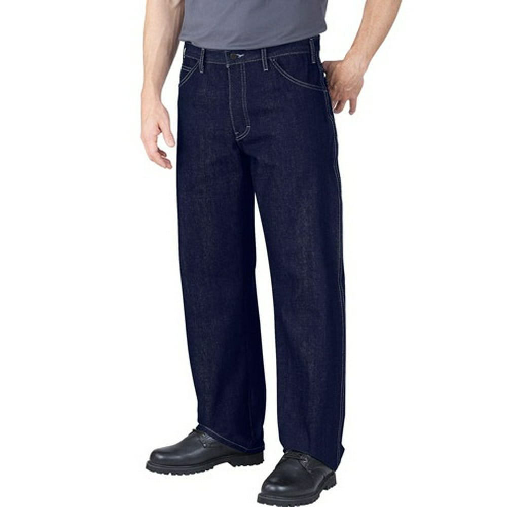Genuine Dickies - Men's Loose Fit Straight Leg Raw Denim Jeans ...