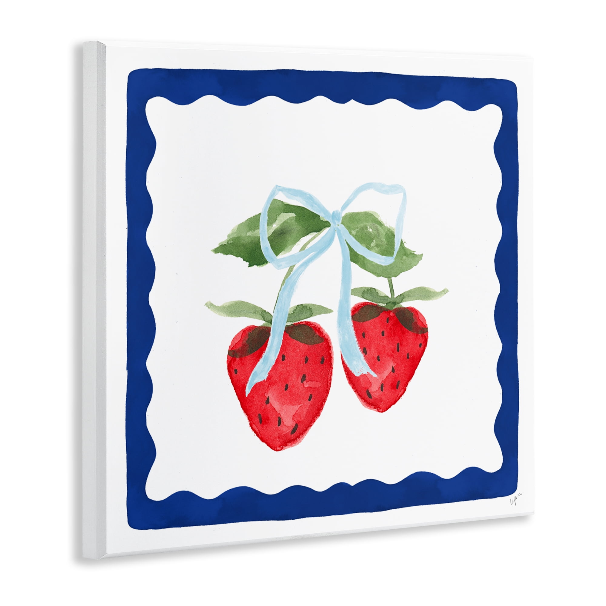 Stupell Industries Summer Bordered Strawberries Wall Plaque Art, design by Lucille Price