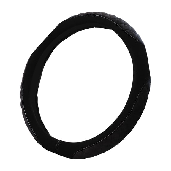 Chmadoxn Steering Wheel Cover, Plush Steering Wheel Cover Crystal Velvet Flat Bottom Round Universal Handlebar Cover