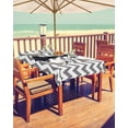 thumbnail image 2 of nqOlkjepod Grey Zigzag Outdoor Tablecloth with Umbrella Hole & Zipper, Coastal Nautical Anchor Stripes Rectangle Table Cover 60x102 Inch, Dining Waterproof Table Cloth Protector for Patio/Party, 2 of 7