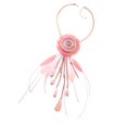 thumbnail image 1 of Declaración atrapasueños India tribu étnica borlas colgante collar para mujer joyería de fiesta Rosado Zulema Collar Bohemian Dreamcatcher, 1 of 7