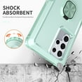 thumbnail image 4 of SaniMore for Samsung Galaxy S22 Ultra Magnetic Case, Rugged PC & TPU Bumpers with Car Mount & Ring Kickstand Heavy Duty Full Body Protective Case for Samsung S22 Ultra Women Men, Green, 4 of 8