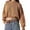 Brown, variant on Women Crewneck Cropped Sweaters Drop Long Sleeve Trendy Fall Oversized Side Slit Ribbed Knit Pullover Sweater Top(Beige,L)