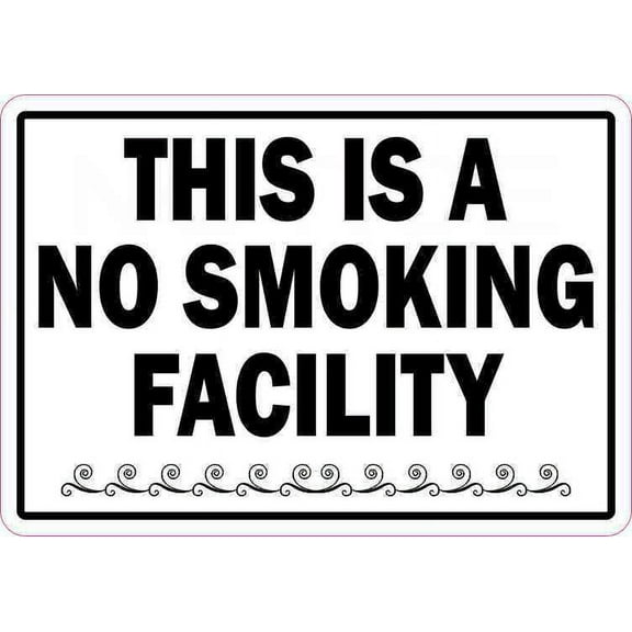 5in x 3.5in Decorative This Is a No Smoking Facility Magnet Magnetic Sign