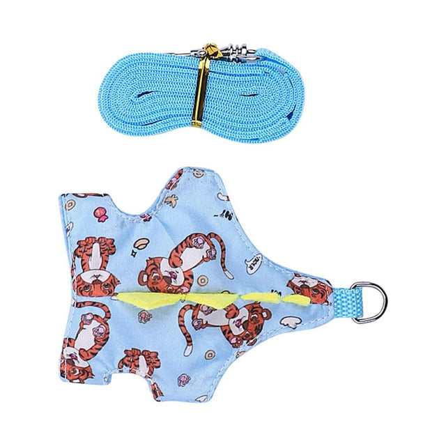 Arnés de chaleco de conejo, ropa para mascotas, traje de entrenamiento, cuerda de tracción, para erizo, hámster, animal pequeño, ardilla, chinchilla Tigre
