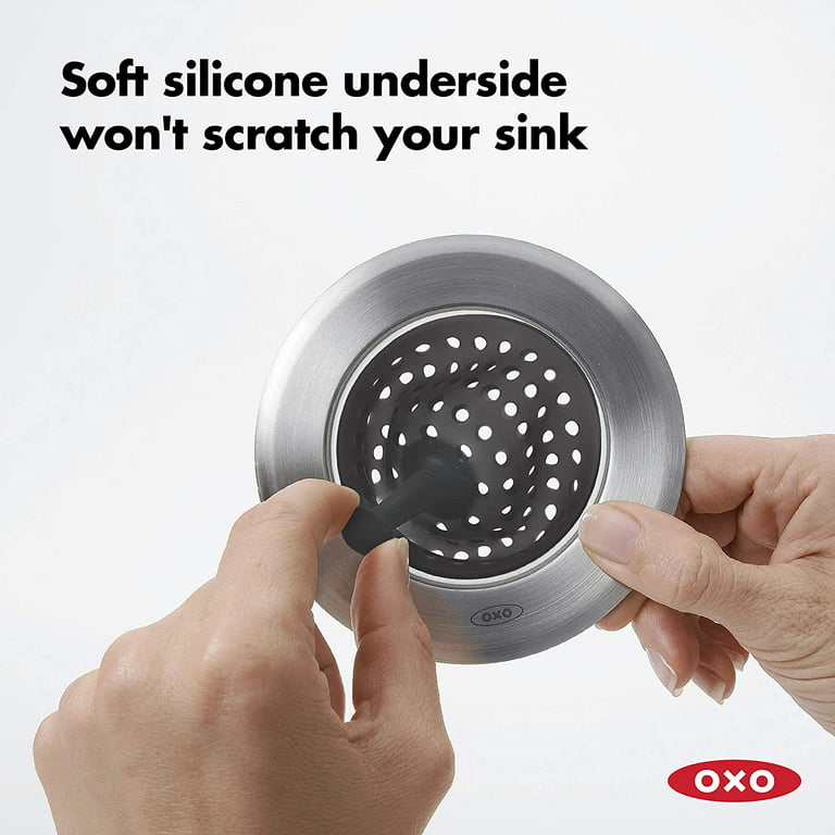 OXO Good Grips 2-in-1 Sink Strainer Stopper & Good Grips Shower Stall Drain  Protector, Stainless
