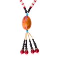 thumbnail image 2 of Collar de cadena Yuyangstore Boho con colgante de vidrio tribal gitano multicolor Amarillo, 2 of 5
