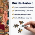 thumbnail image 5 of Cozy Cat Cafe Bookstore Jigsaw Puzzle for Adults 500 Pieces, Charming Illustrated Art Style, Premium Thick Cardboard with Matte Finish, Perfect Gift for Cat and Book Lovers, 5 of 8