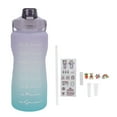 thumbnail image 2 of Botella De Agua Deportiva Grande, Jarra De Agua Motivacional Sin BPA De 2000 Ml Con Tapa Abatible A Prueba De Fugas Y Asa, Para Senderismo, Ciclismo, Correr,, 2 of 7
