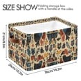 thumbnail image 4 of Yayeee Canvas Storage Basket with Handles for Shelves Fabric Bins Closet Organizer, Red Geometric, 4 of 8