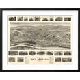 thumbnail image 2 of Art.com New Milford, Connecticut - Panoramic Map Art Print by Lantern Press, Black Frame Wall Art, 29" x 23", 2 of 5