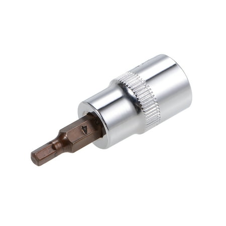 

Uxcell 3/8 Drive x 4mm Standard Metric Hex Bit Socket S2 & Cr-V Steel
